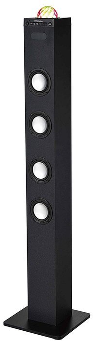 Sylvania Bluetooth Disco Ball Tower Speaker System (Black)