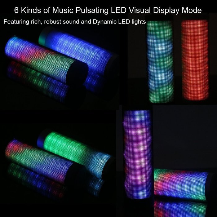 [UPGRADED] Portable Bluetooth Light Speakers - LUOOV Hi-Fi Portable Wireless Bluetooth Light up Speakers with... N8