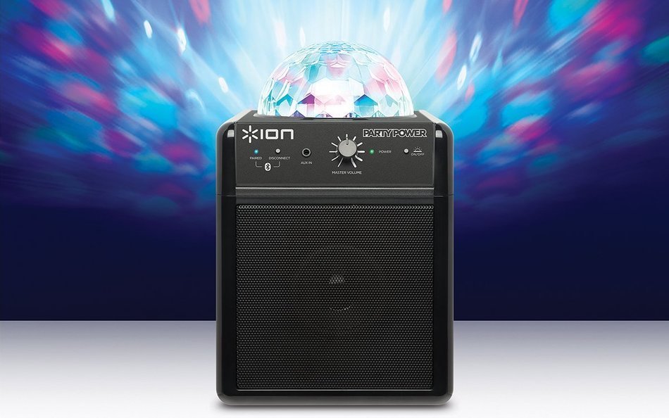 ION Audio Party Power | Portable Bluetooth Speaker System with Party Lights, Rechargeable Battery, and Auxiliary...
