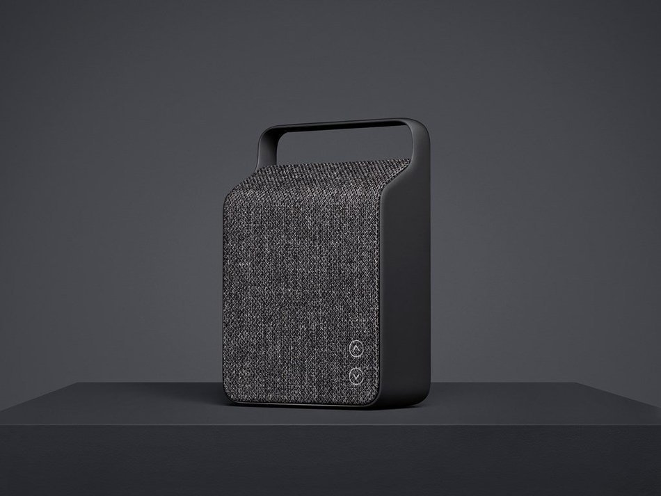 Vifa Oslo Compact Rechargeable Hi-Resolution Bluetooth Portable Speaker- Anthracite Grey N4