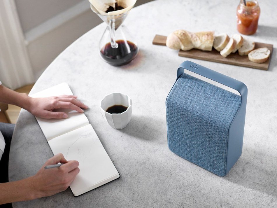 Vifa Oslo Compact Rechargeable Hi-Resolution Bluetooth Portable Speaker- Anthracite Grey N13