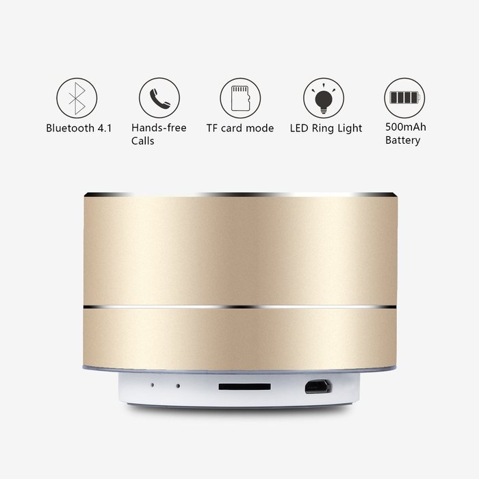 Kunodi A2 Extremely Light Bluetooth 4.1 Portable Powerful Wireless Outdoor/ Sport / Car Speakers with Hands-free... N12