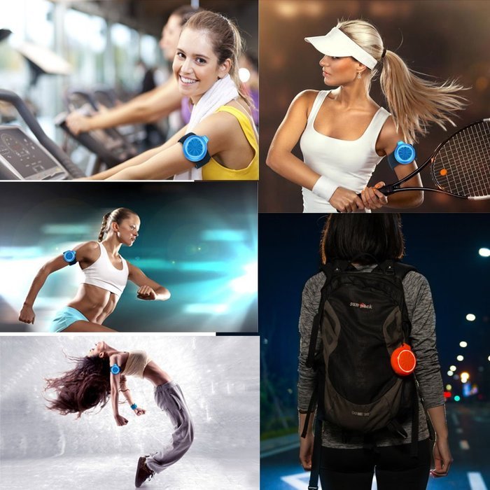 LarKoo Sport Bluetooth Speaker, Portable Wireless Audio speakers MP3 Player with Colorful LED Light Ring TF Card... N6