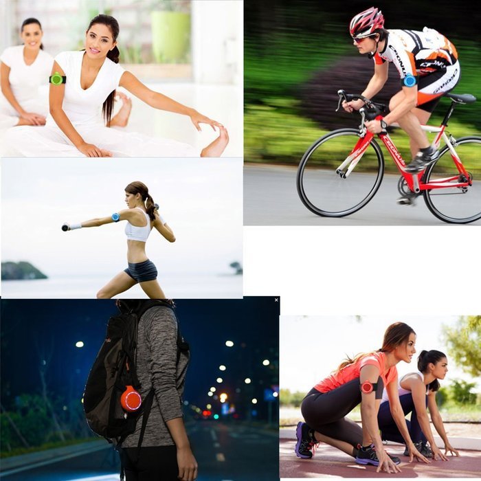 LarKoo Sport Bluetooth Speaker, Portable Wireless Audio speakers MP3 Player with Colorful LED Light Ring TF Card... N7