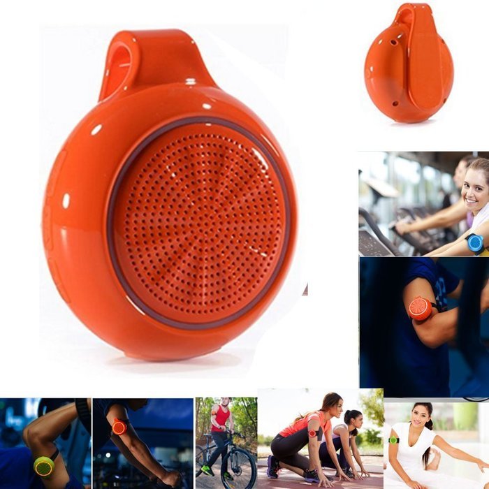 LarKoo Sport Bluetooth Speaker, Portable Wireless Audio speakers MP3 Player with Colorful LED Light Ring TF Card... N12