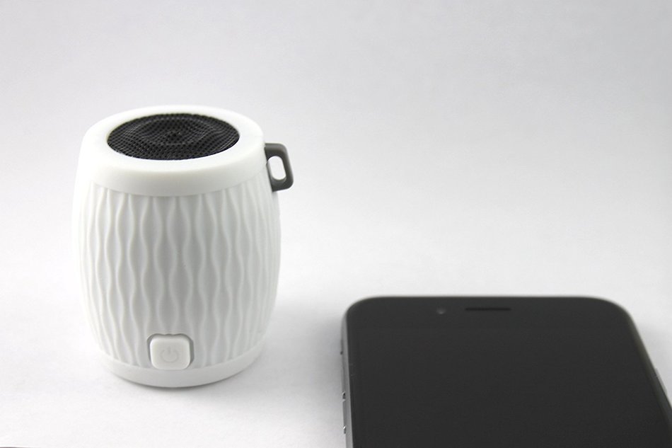 WAAV Rocker Mini Bluetooth Speaker for iOS (White), iPhone, iPod, iPad and Android devices (works with any bluetooth... N6