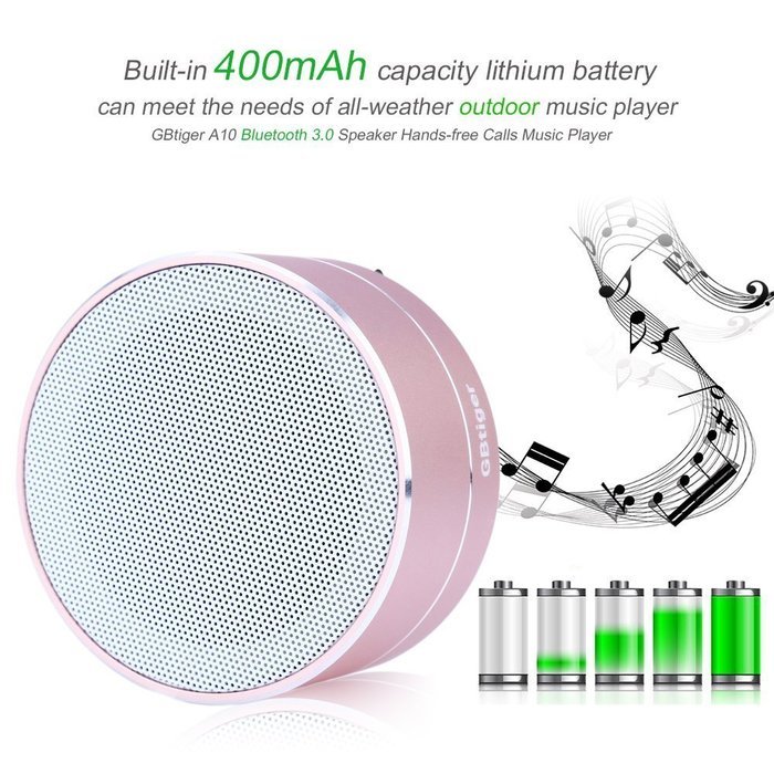 GBtiger Portable Wireless Bluetooth 3.0 Speaker Stereo SoundBox with Hands-free Microphone/ TF Card Music Playing... N4