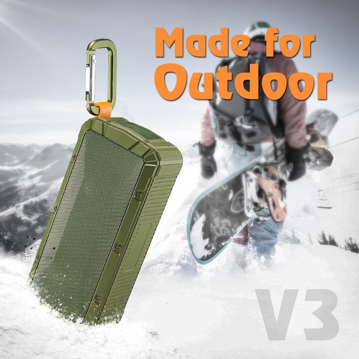 Meilin V3 Ultra Portable Wireless Bluetooth Speaker : Louder Volume , More Bass, Water Resistant, Perfect Speaker... N2