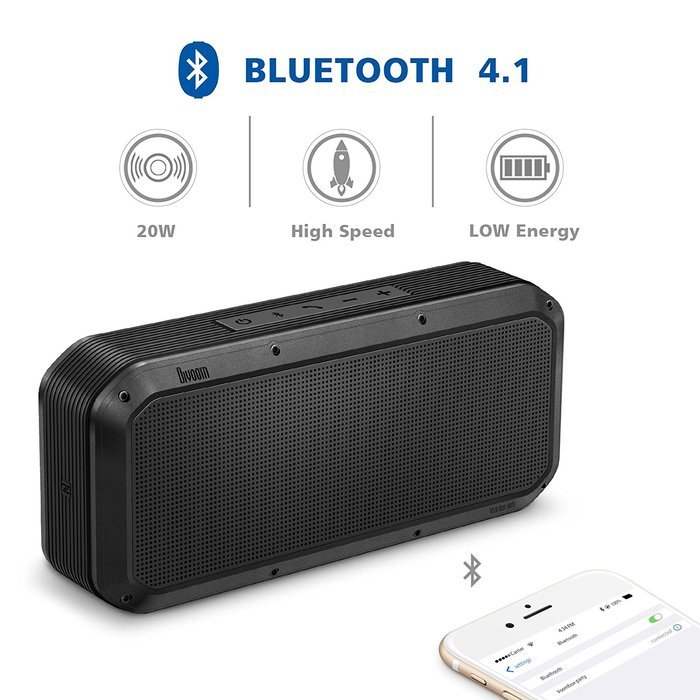 Divoom Party Portable Rugged Bluetooth Speaker ( Black) N3