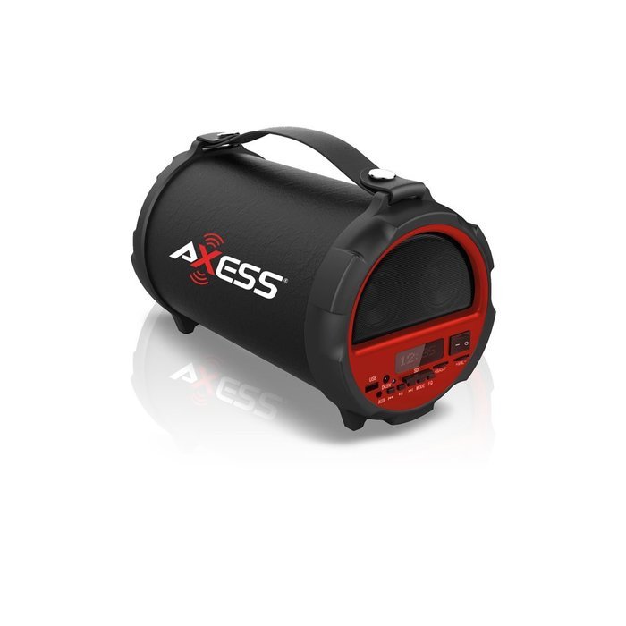 AXESS 2.1 HIFI Bluetooth Speaker with 4" Subwoofer & Vibrating Disk (Red)