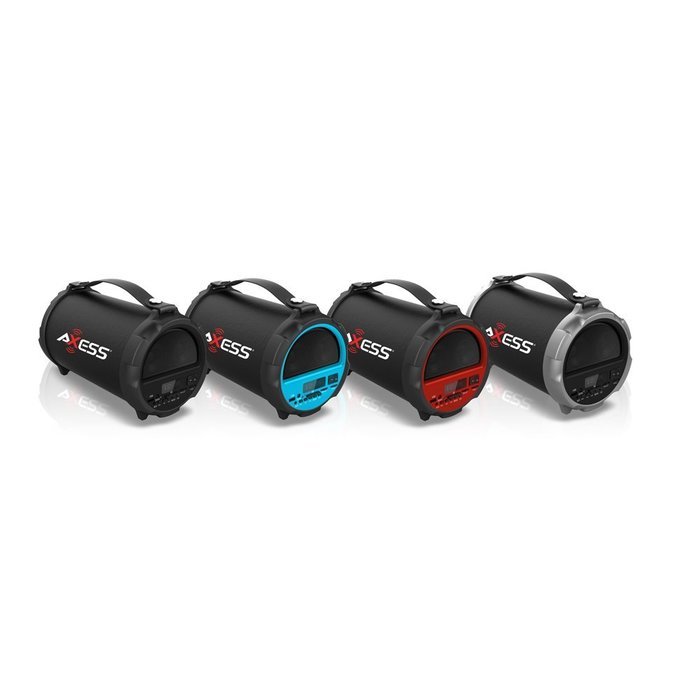 AXESS 2.1 HIFI Bluetooth Speaker with 4" Subwoofer & Vibrating Disk (Red) N2