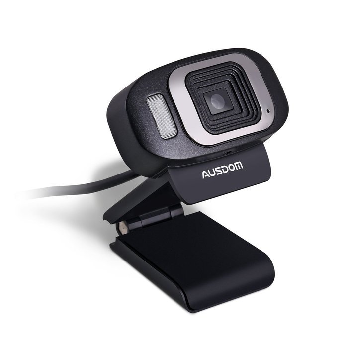 Ausdom AF225 1080P Built-in Microphone Video Webcam USB Clip-on Automatic Focusing Web Cam with LED Night Version...