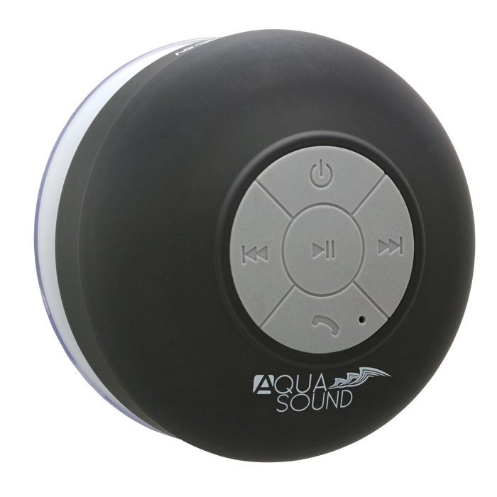 Aduro AquaSound WSP20 "" Waterproof Shower Bluetooth Portable Speaker (Black)