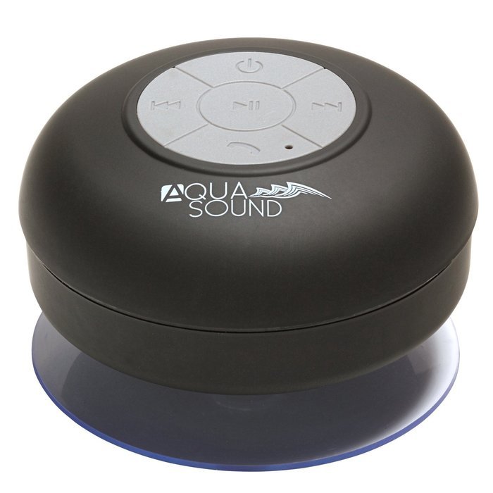 Aduro AquaSound WSP20 "" Waterproof Shower Bluetooth Portable Speaker (Black) N2