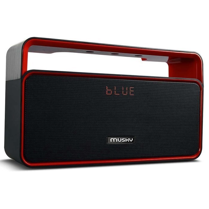 Portable Wireless Bluetooth Stereo Speaker with 10W Powerful Sound Enhanced Bass Surround Subwoofer FM Radio LED... N6
