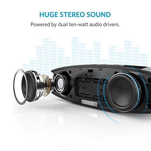 Anker Premium Stereo Bluetooth 4.0 Speaker with Protective Carrying Case, 20W Audio Output from Dual 10W Drivers... N3