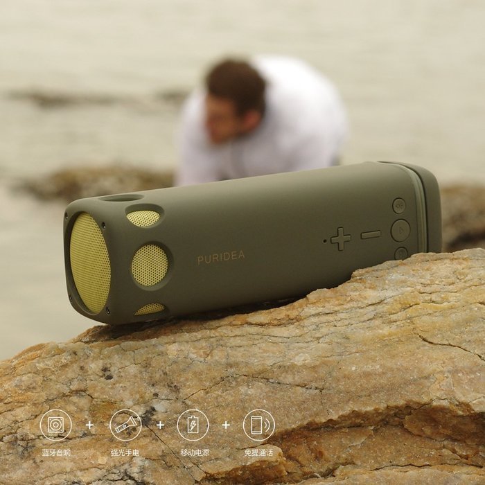 PURIDEA Wireless Portable Bluetooth Speakers V4.0 & 3W Loudspeaker Bass, 8000mAh Battery for 36 Hours Playtime... N9