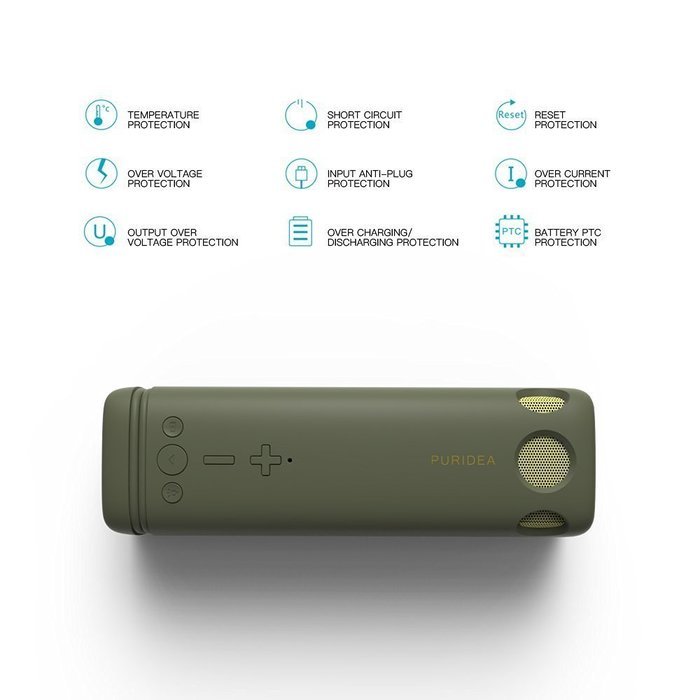 PURIDEA Wireless Portable Bluetooth Speakers V4.0 & 3W Loudspeaker Bass, 8000mAh Battery for 36 Hours Playtime... N11