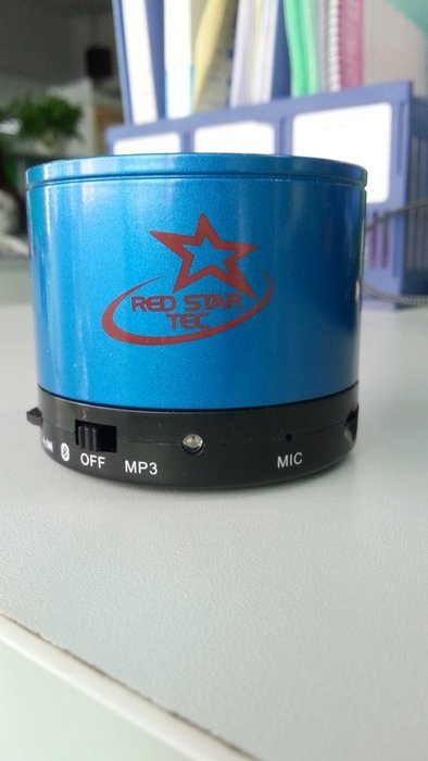 Red Star Tec MusicDrum Portable Bluetooth Speaker for iPhones iPads Android and Tablets N5
