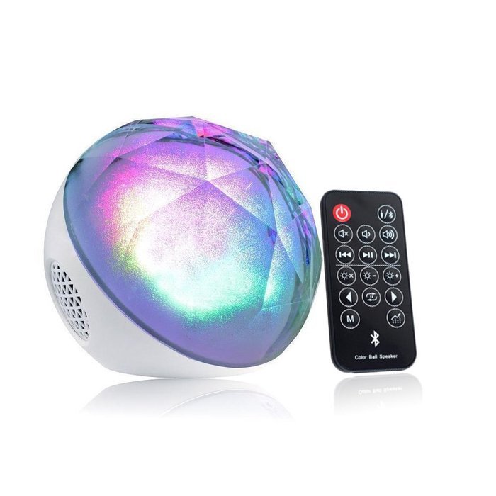 Music Speakers with Led Lights, Portable Bluetooth Color Ball, Ambiance Rainbow Light with Remote Controller,... N8