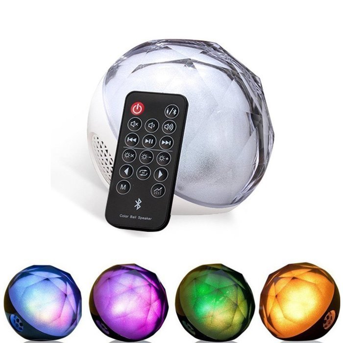 Music Speakers with Led Lights, Portable Bluetooth Color Ball, Ambiance Rainbow Light with Remote Controller,... N10