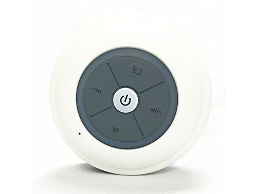 Bluetooth Shower Speaker With Fm Radio, Built In Mic And LED Mood Light - White N2