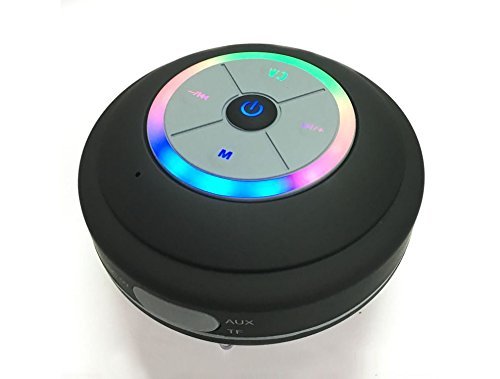 Bluetooth Shower Speaker With Fm Radio, Built In Mic And LED Mood Light - White N7