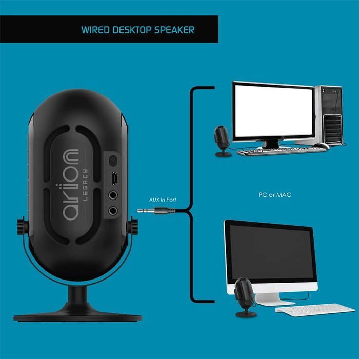 Arion Legacy Portable Bluetooth Speaker with Microphone and Bluetooth Music Receiver for Wired Speakers, Cars,... N5