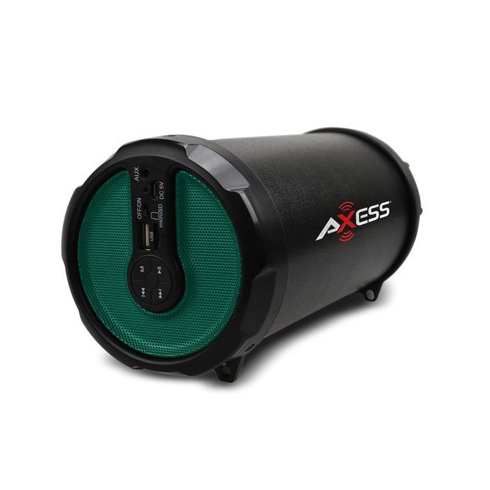 AXESS SPBT1030RD 2.1 Indoor/Outdoor Hi-Fi Bluetooth Speaker with 3" Bass and Built-In Rechargeable Battery, Red N3