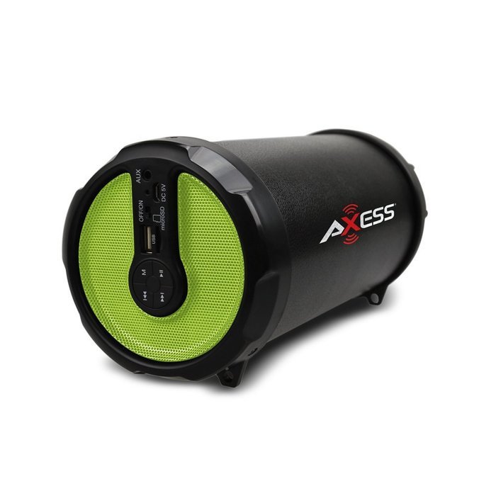 AXESS SPBT1030RD 2.1 Indoor/Outdoor Hi-Fi Bluetooth Speaker with 3" Bass and Built-In Rechargeable Battery, Red N5