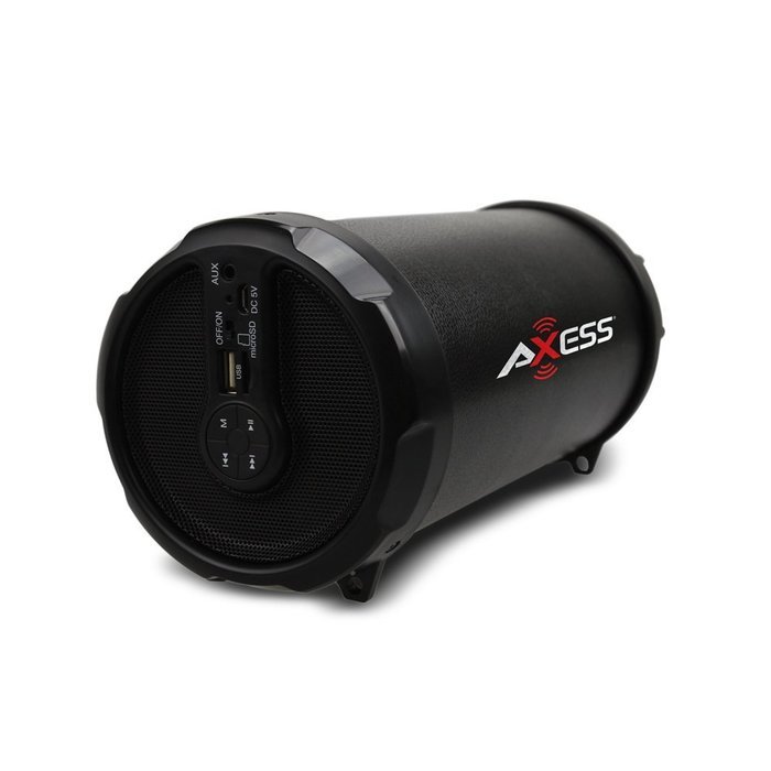 AXESS SPBT1030RD 2.1 Indoor/Outdoor Hi-Fi Bluetooth Speaker with 3" Bass and Built-In Rechargeable Battery, Red N6