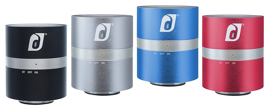 Damson Audio Twist Portable Wireless Bluetooth Speaker Lightweight Aluminum Construction - Black N8
