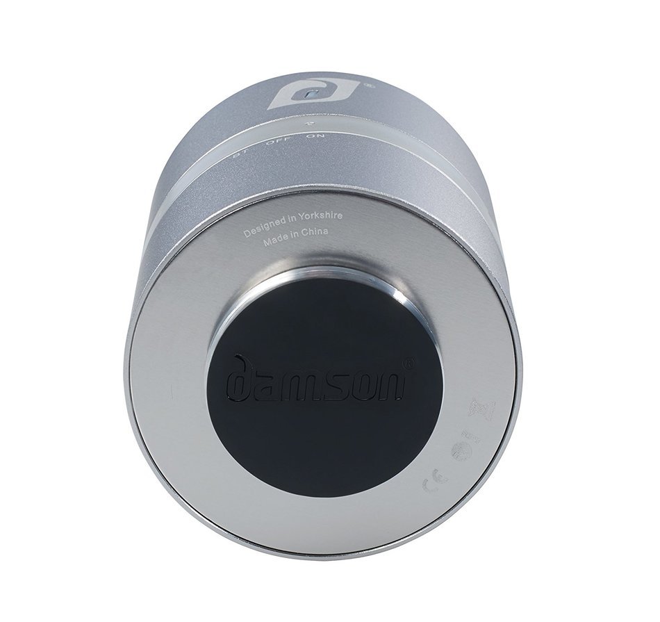 Damson Audio Twist Portable Wireless Bluetooth Speaker Lightweight Aluminum Construction - Black N14