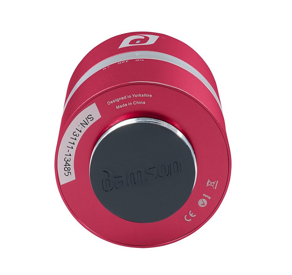 Damson Audio Twist Portable Wireless Bluetooth Speaker Lightweight Aluminum Construction - Black N22