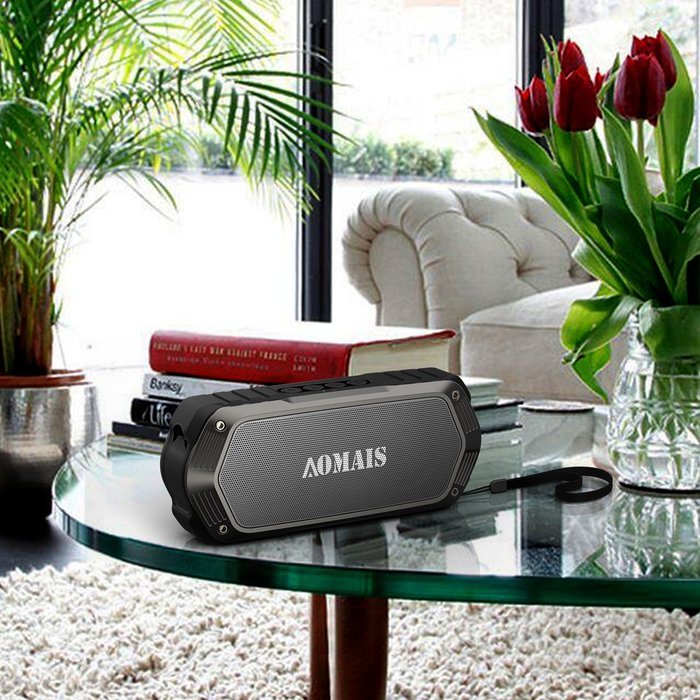 AOMAIS Wireless Portable Bluetooth Speakers,10W Dual drivers Stereo Sound with Enhanced bass ,Waterproof IPX7... N7