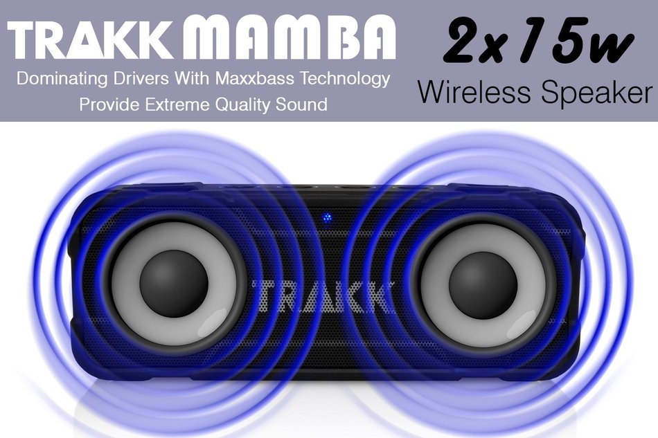 TRAKK MAMBA New Model 30W of Power Portable Wireless Waterproof Rugged Shockproof Bluetooth Speaker with Built... N5