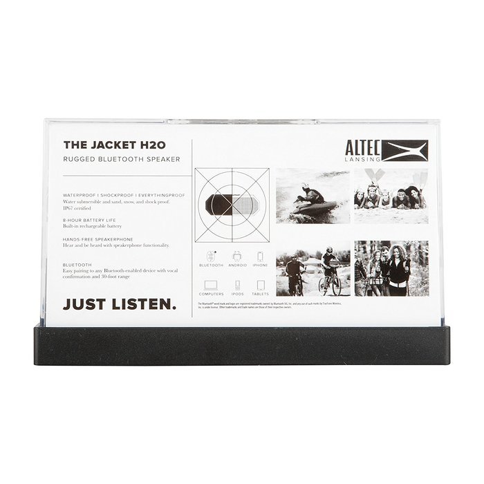 Altec Lansing iMW457 Jacket H2O Bluetooth Wireless Speaker, Black N16