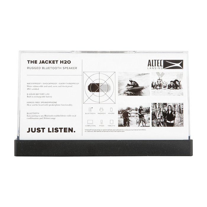 Altec Lansing iMW457 Jacket H2O Bluetooth Wireless Speaker, Black N22