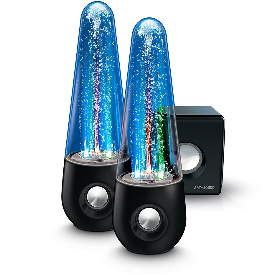 ART+SOUND AR5000 Giant Water Sound System 2.1 Stereo Speakers With Subwoofer, Bluetooth, LED Water Jet Light Show...