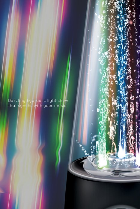 ART+SOUND AR5000 Giant Water Sound System 2.1 Stereo Speakers With Subwoofer, Bluetooth, LED Water Jet Light Show... N3