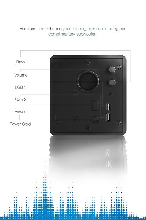 ART+SOUND AR5000 Giant Water Sound System 2.1 Stereo Speakers With Subwoofer, Bluetooth, LED Water Jet Light Show... N4