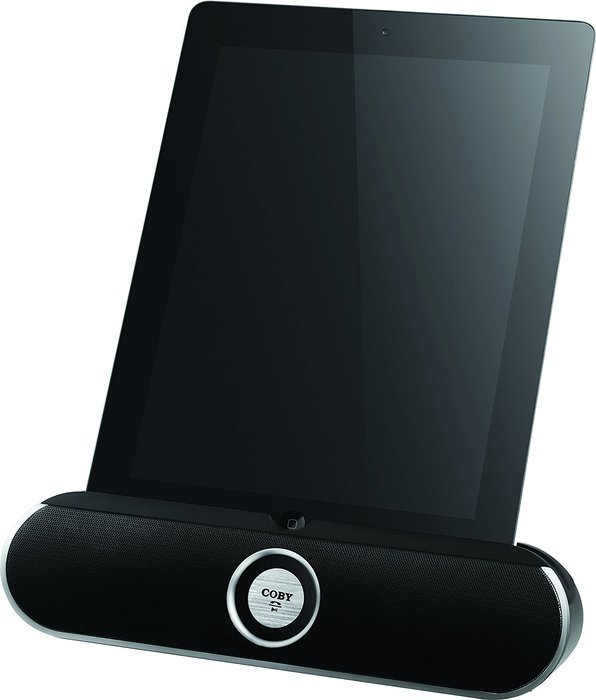 Coby Portable Bluetooth Speaker Stand (Silver) N2
