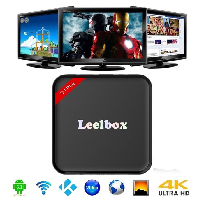 Leelbox Q1 Plus Kodi 16.0 Amlogic S905 Quad-Core Cortex-A53 64bit Android 5.1 TV Box with 1GB DDR3 RAM 8GB emmc... N3