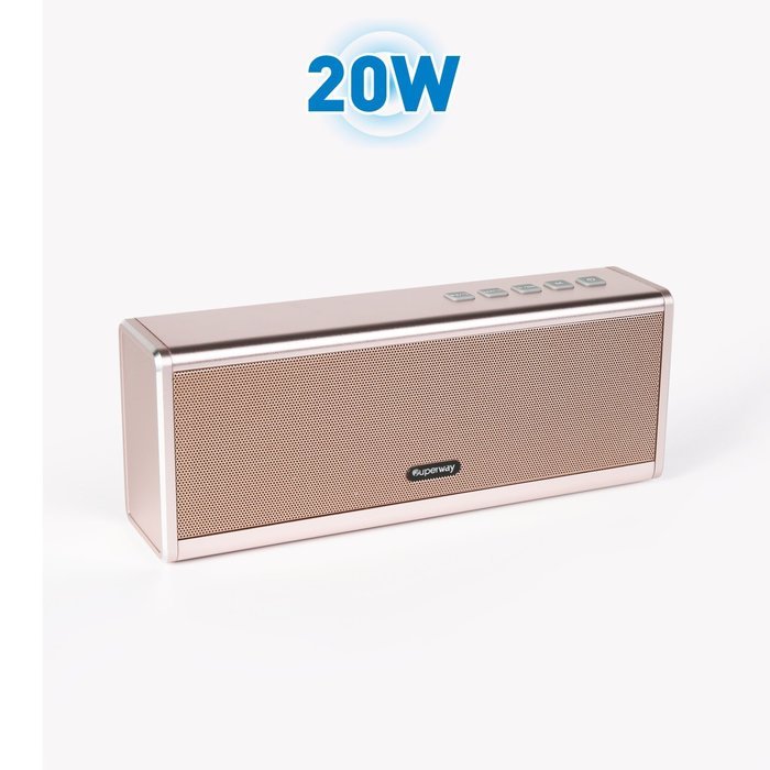 Superway Portable Wireless Bluetooth Speaker, 20W Powerful Sound with Enhanced Bass, 4000mah Battery, and Built-in... N3