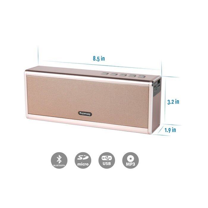 Superway Portable Wireless Bluetooth Speaker, 20W Powerful Sound with Enhanced Bass, 4000mah Battery, and Built-in... N4