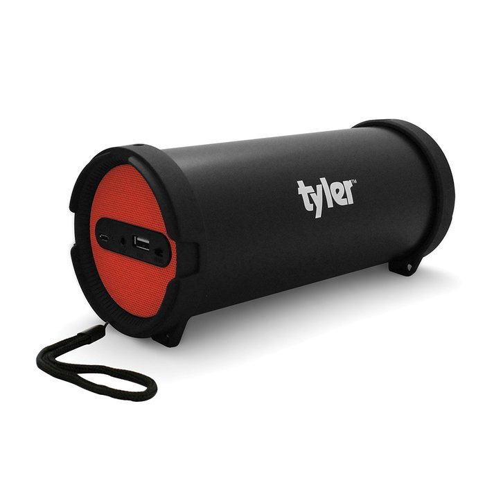 Tyler Portable Wireless Bluetooth Speaker TWS402-RD, Indoor/Outdoor 2.1 Hi-Fi Stereo Cylinder Loud Speaker, with... N6