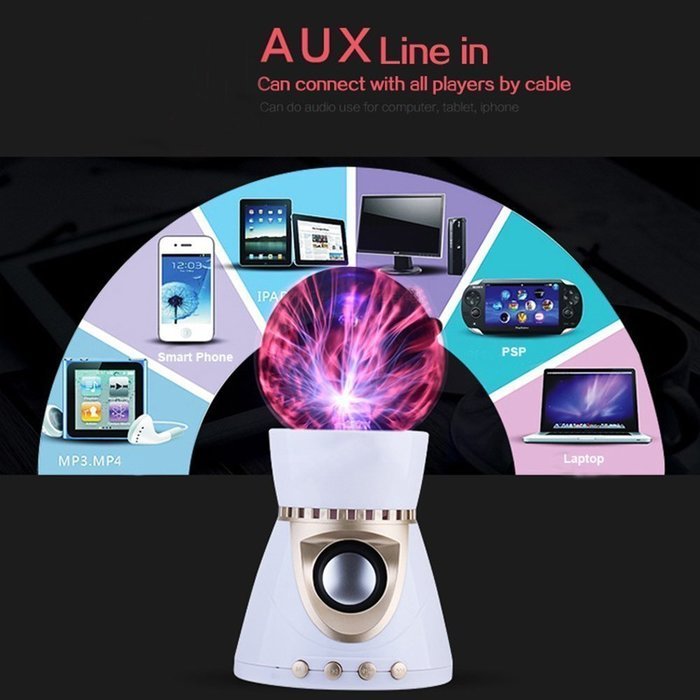 Electrostatic Plasma Ball Bluetooth Speaker GerTong Magic Light Touch Wireless 3D Stereo Subwoofer Creativity... N5
