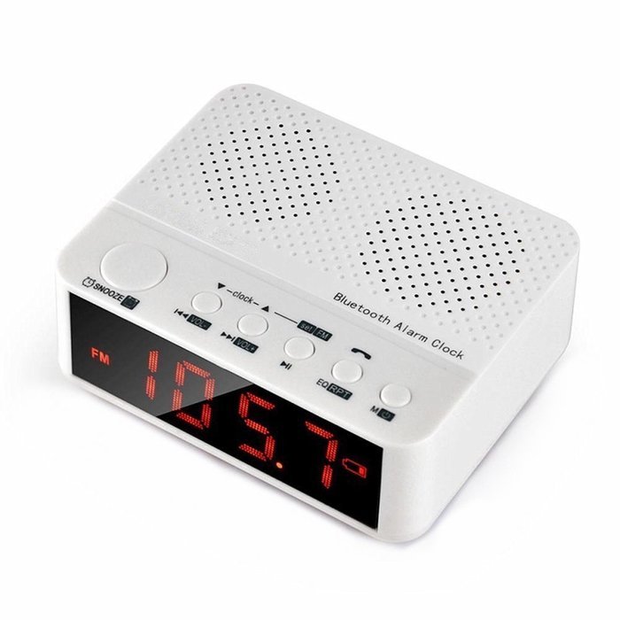 DOITOP Protable Wireless Bluetooth Speaker, With Desktop Digital Alarm Clock LED Time Display FM Radio with LED...