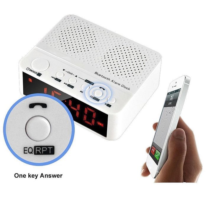 DOITOP Protable Wireless Bluetooth Speaker, With Desktop Digital Alarm Clock LED Time Display FM Radio with LED... N5