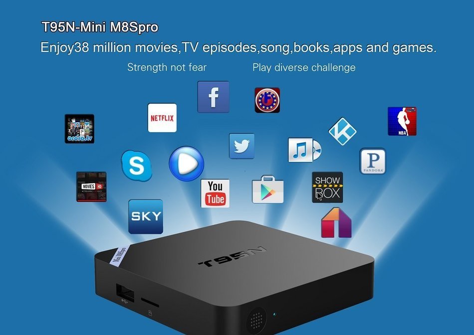 Epteam T95N M8S pro Android tv box 4K Kodi S905 Quad-core cortex-A53 Android 5.1 2GB DDR3 RAM 8GB emmc Flash Wifi... N5